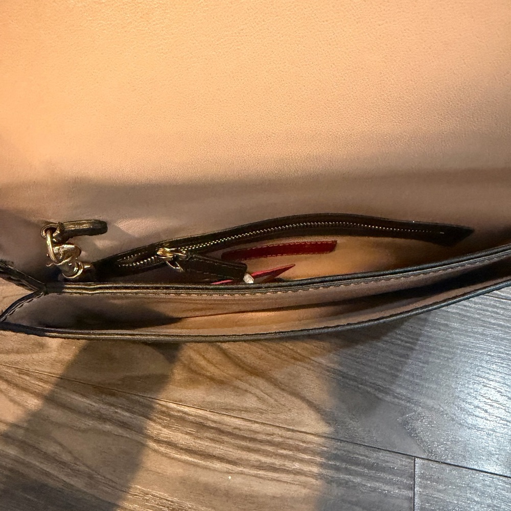 Valentino Rockstud Leather Clutch with Gold Accents - Picture 9 of 9